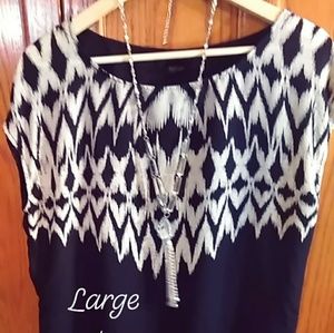 Oversized Blouse and Necklace